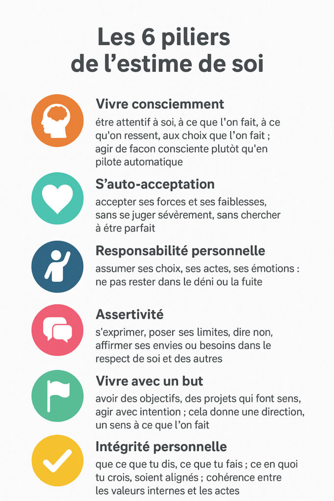 Les six piliers de l'estime de soi